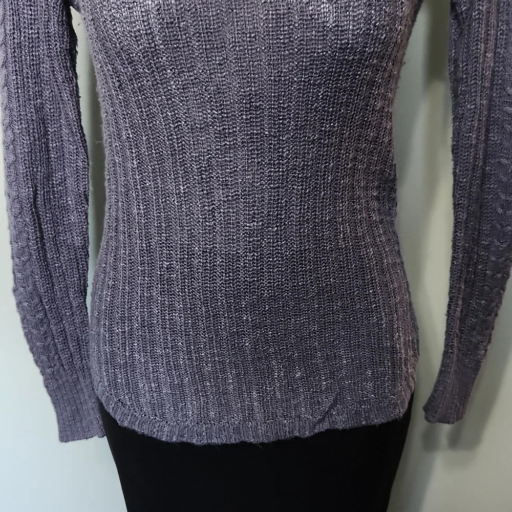 Pink Republic Women’s Slate Blue Knit Sweater - Picture 4 of 14